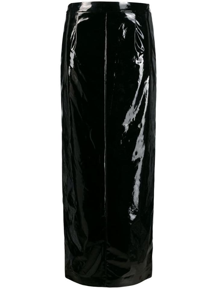 Maison Margiela Patent Pencil Skirt - Black