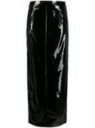 Maison Margiela Patent Pencil Skirt - Black