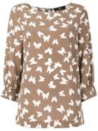 Steffen Schraut Butterflies Print Blouse - Brown