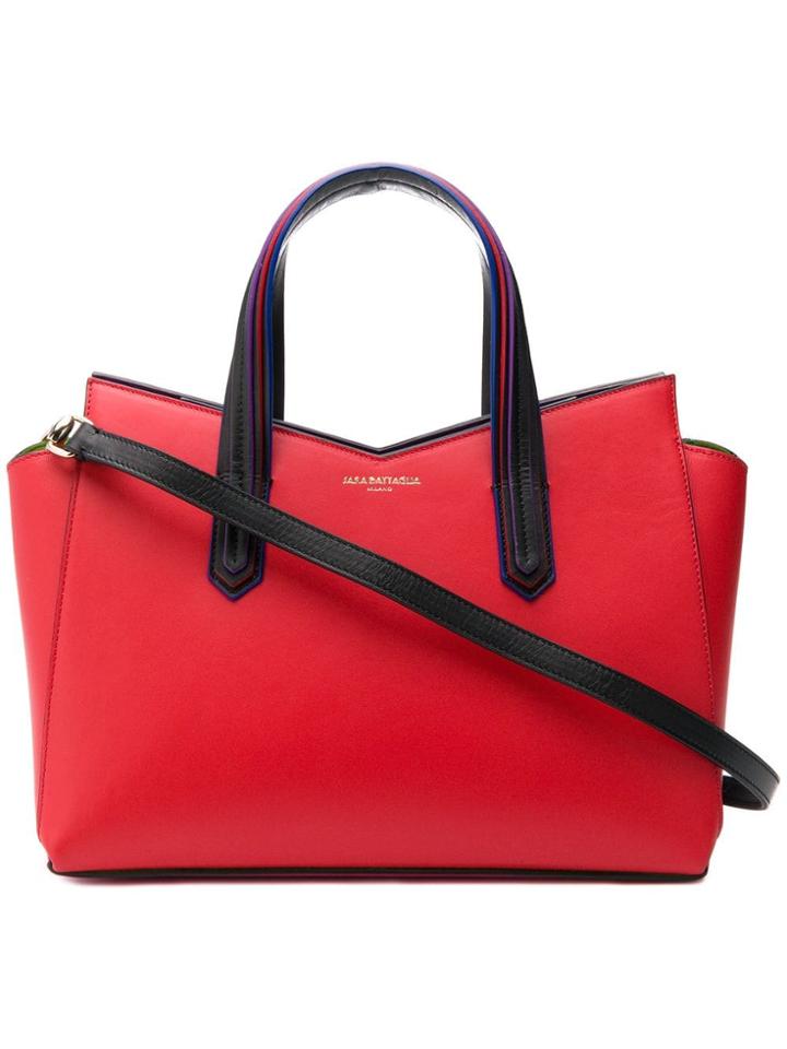 Sara Battaglia Colour Block Tote - Purple