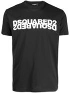 Dsquared2 Contrasting White Double Logo T-shirt - Black