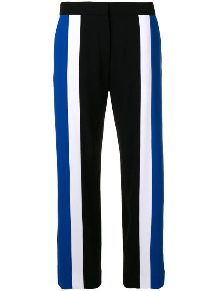 Kenzo Contrast Panelled Cropped Trousers - Black