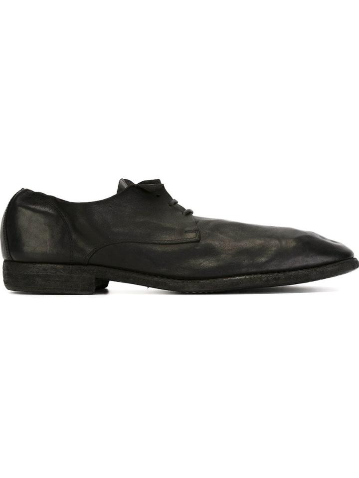 Guidi 'large Kangaroo' Lace-up Shoes - Black