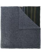 Drumohr Striped Knit Scarf - Grey