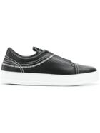 Z Zegna Embroidered Sneakers - Black
