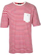 Loveless - Striped T-shirt - Men - Cotton/rayon - 2, Red, Cotton/rayon
