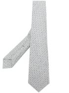 Kiton Geometric Print Tie - Grey