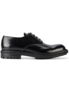 Alexander Mcqueen Black Hi Shine Classic Derby Shoes