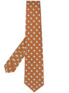 Kiton All-over Pattern Tie - Orange