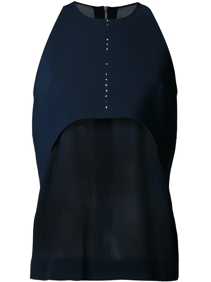 Dion Lee Aperture Top, Women's, Size: 12, Black, Polyester