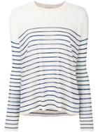 Forte Forte Striped Knitted Top - White