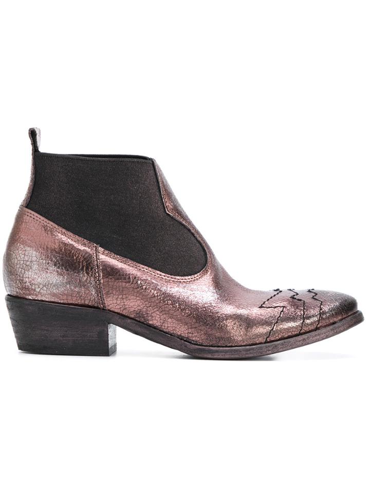Fausto Zenga Western Boots - Metallic