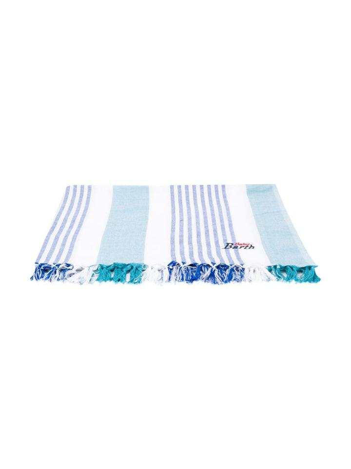 Mc2 Saint Barth Striped Beach Towel - White