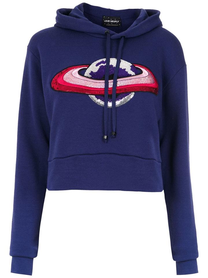 Andrea Bogosian Embroidered Hoodie - Purple