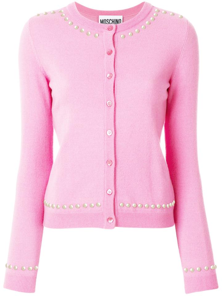 Moschino Playboy Studded Cardigan - Pink & Purple