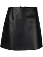 Miu Miu Bow Detail Mini Skirt - Black