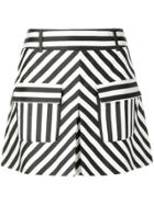 Sly010 Short Striped Skirt - Black