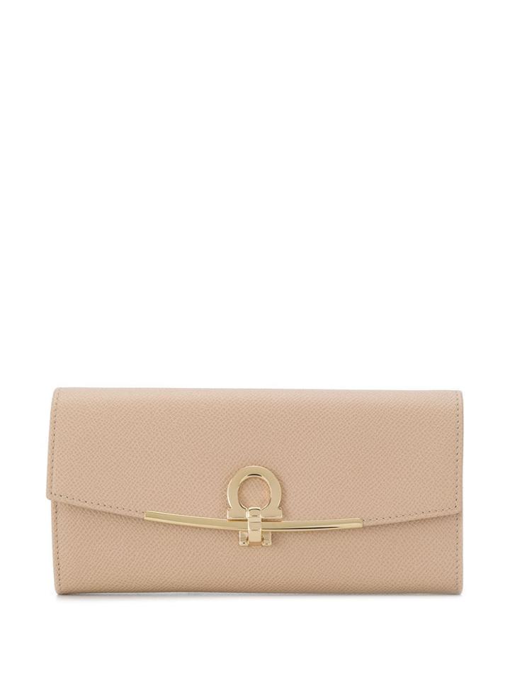 Salvatore Ferragamo Gancio Wallet - Neutrals