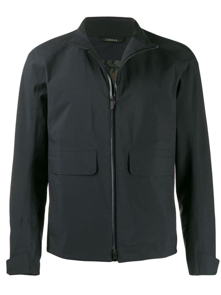 Z Zegna Straight-fit Zip-up Jacket - Blue