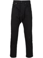 R13 Drop-crotch Slim Jeans, Men's, Size: 34, Black, Cotton/spandex/elastane