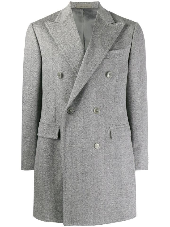 Corneliani Double-breasted Coat - Grey