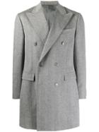 Corneliani Double-breasted Coat - Grey