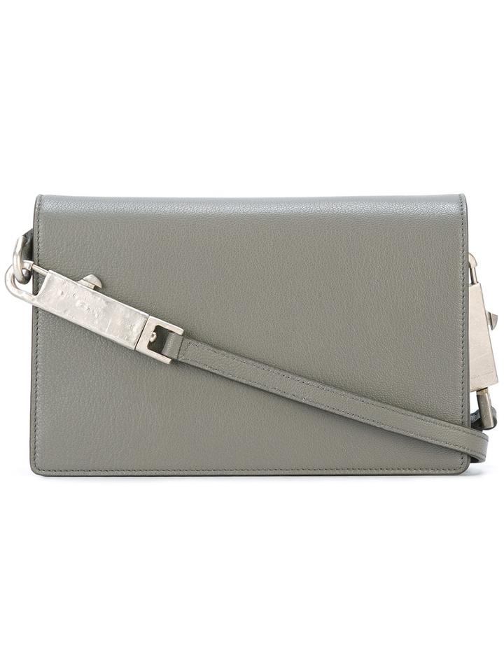Rick Owens Rectangular Shoulder Bag, Women's, Grey, Leather