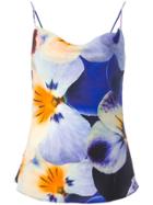 Christopher Kane Pansy Print Top - Pink & Purple