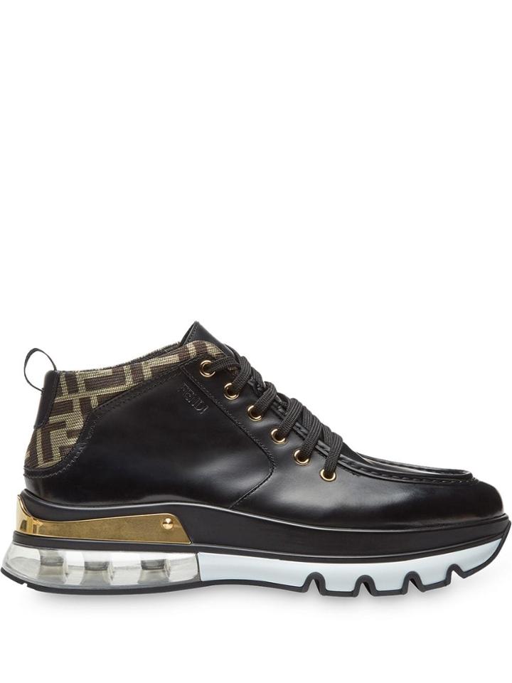 Fendi Lace-up Ankle Boots - Black