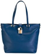 Dolce & Gabbana Padlock-detail Shoulder Bag, Women's, Blue, Leather