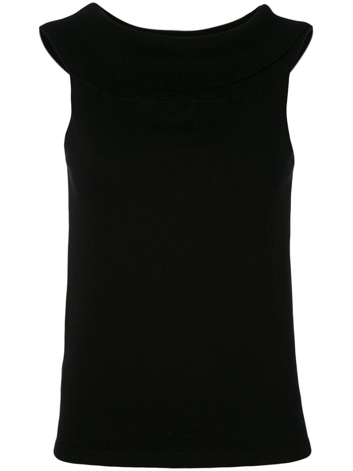 Roberto Collina - Shoulder Top - Women - Cotton - M, Black, Cotton