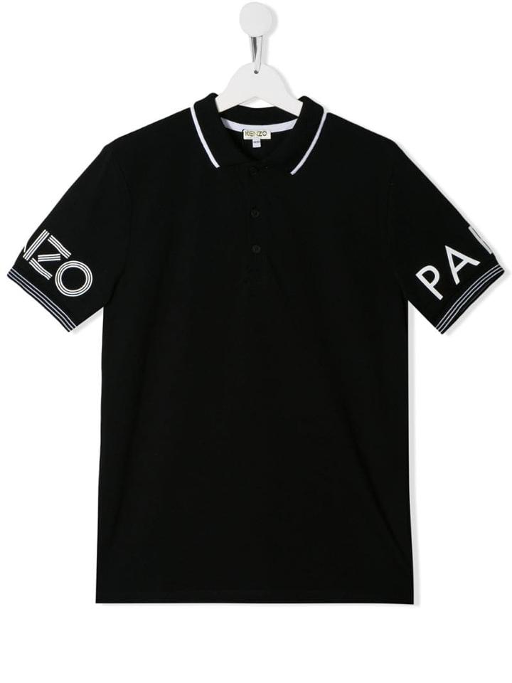 Kenzo Kids Teen Logo Polo Shirt - Black