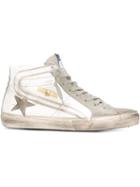 Golden Goose Deluxe Brand Slide Sneakers, Men's, Size: 40, White, Cotton/leather/rubber/suede