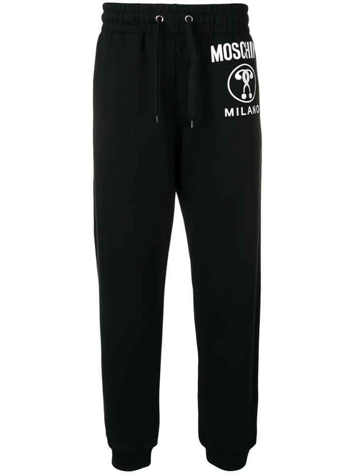 Moschino Contrast Logo Track Pants - Black