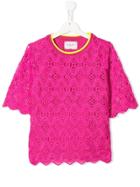 Alberta Ferretti Kids Crochet T-shirt - Pink