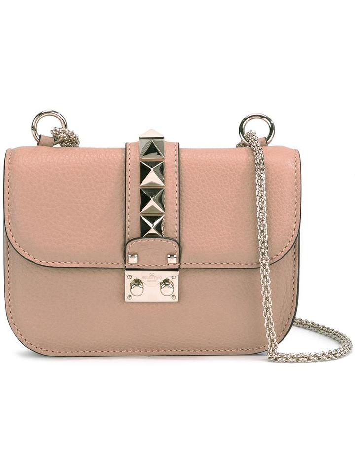 Valentino Valentino Garavani 'glam Lock' Shoulder Bag, Pink/purple, Calf Leather