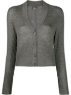 Lorena Antoniazzi Cashmere Buttoned Cardigan - Grey