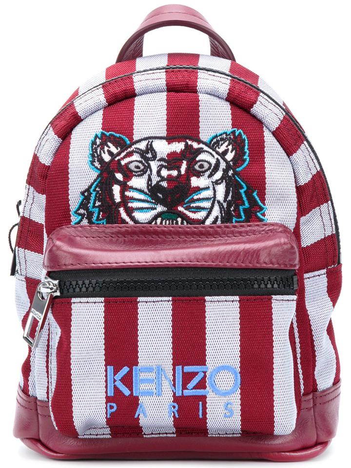 Kenzo Small Tiger Striped Backpack - Red