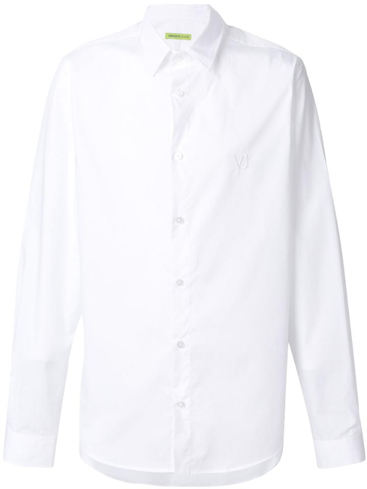 Versace Jeans Monogram Embroidered Shirt - White