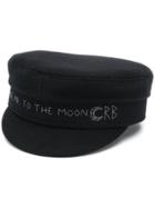 Ruslan Baginskiy Embroidered Detail Baker Hat - Black