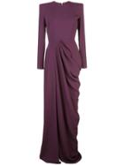 Alex Perry Side Slit Evening Gown - Purple
