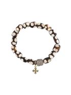 Loree Rodkin Beaded Diamond Charm Bracelet, Women's, Black, Sterling Silver/diamond/18kt Yellow Gold/wood