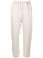Semicouture Drawstring Tapered Trousers - Neutrals