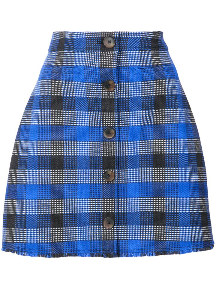 Derek Lam 10 Crosby A-line Mini Skirt - Blue