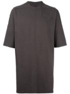 Rick Owens Drkshdw Mock Neck T-shirt, Men's, Grey, Cotton