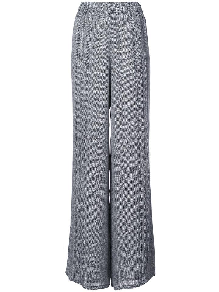 Sally Lapointe - Wide Leg Trousers - Women - Silk - 8, Black, Silk