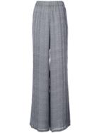 Sally Lapointe - Wide Leg Trousers - Women - Silk - 8, Black, Silk