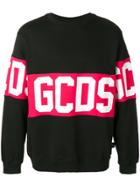 Gcds Logo Crew Neck Sweatshirt - Black