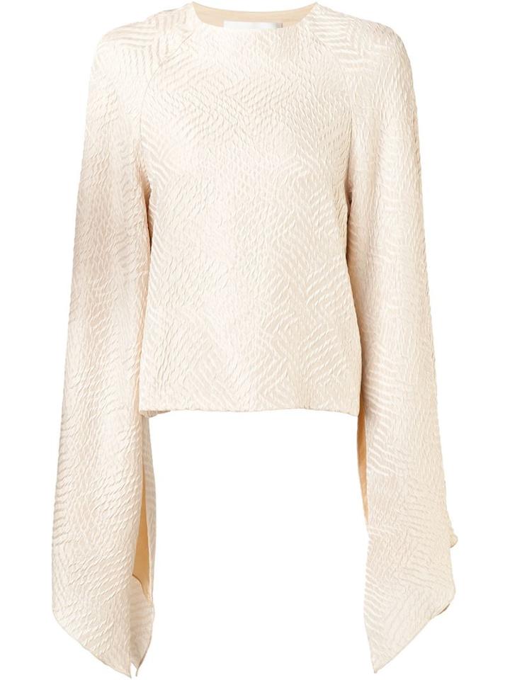 Christian Siriano Cape Top, Women's, Size: 6, Nude/neutrals, Silk
