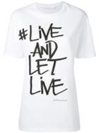 Neil Barrett - Slogan Printed T-shirt - Women - Cotton - Xs, White, Cotton
